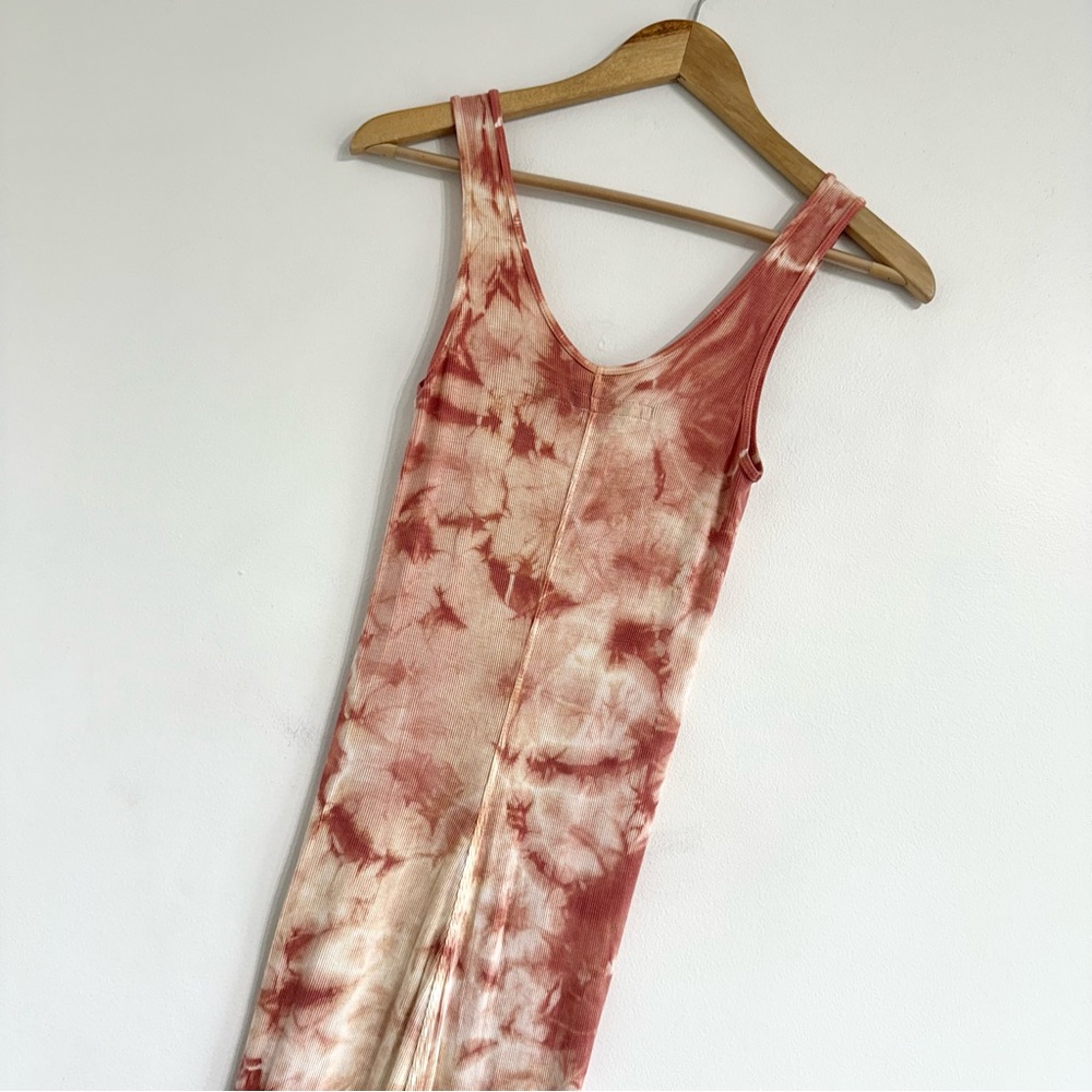 ENZA COSTA Silk Rib Tank Midi Dress in Adobe Ionic fitted tie dye - Picture 6 of 9